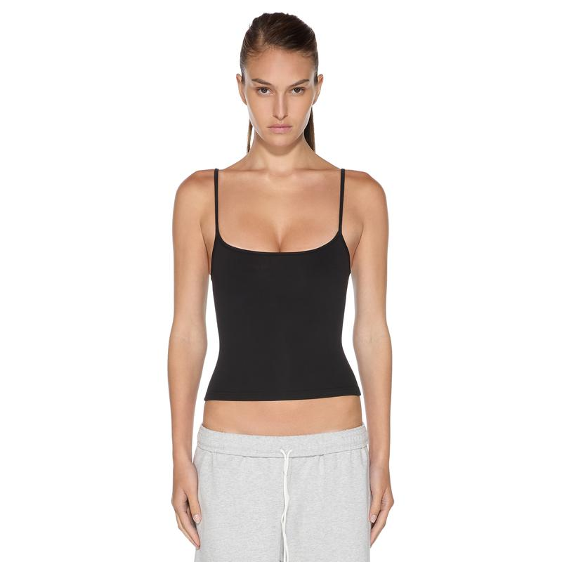 naom Tank Top in Black - front view on model